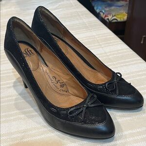 Sofft Pacolet Black Leather Heels size 8 women’s